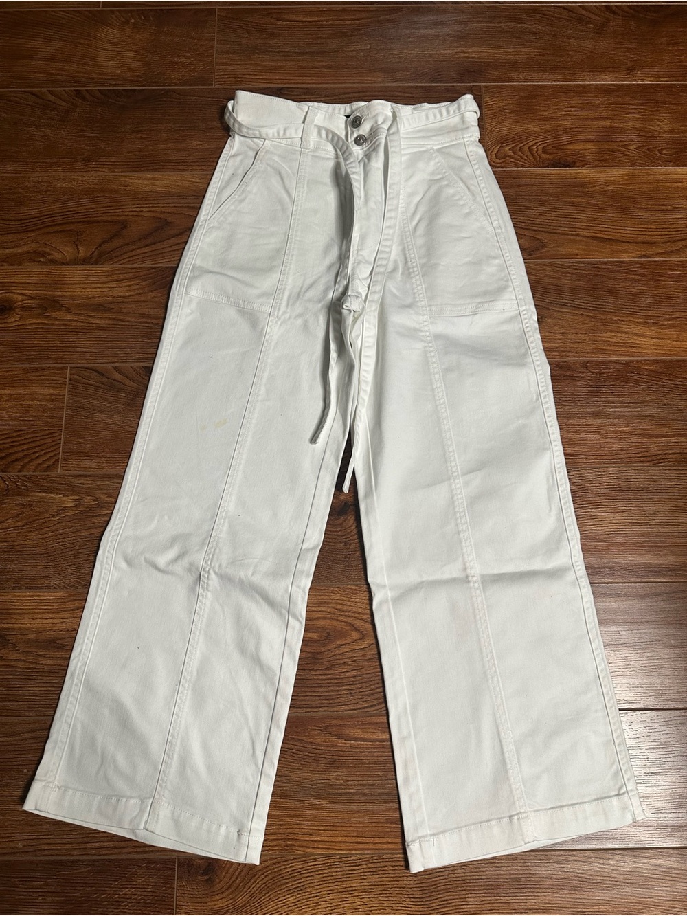 Hudson High-Rise Wide Leg White jeans Sz.6